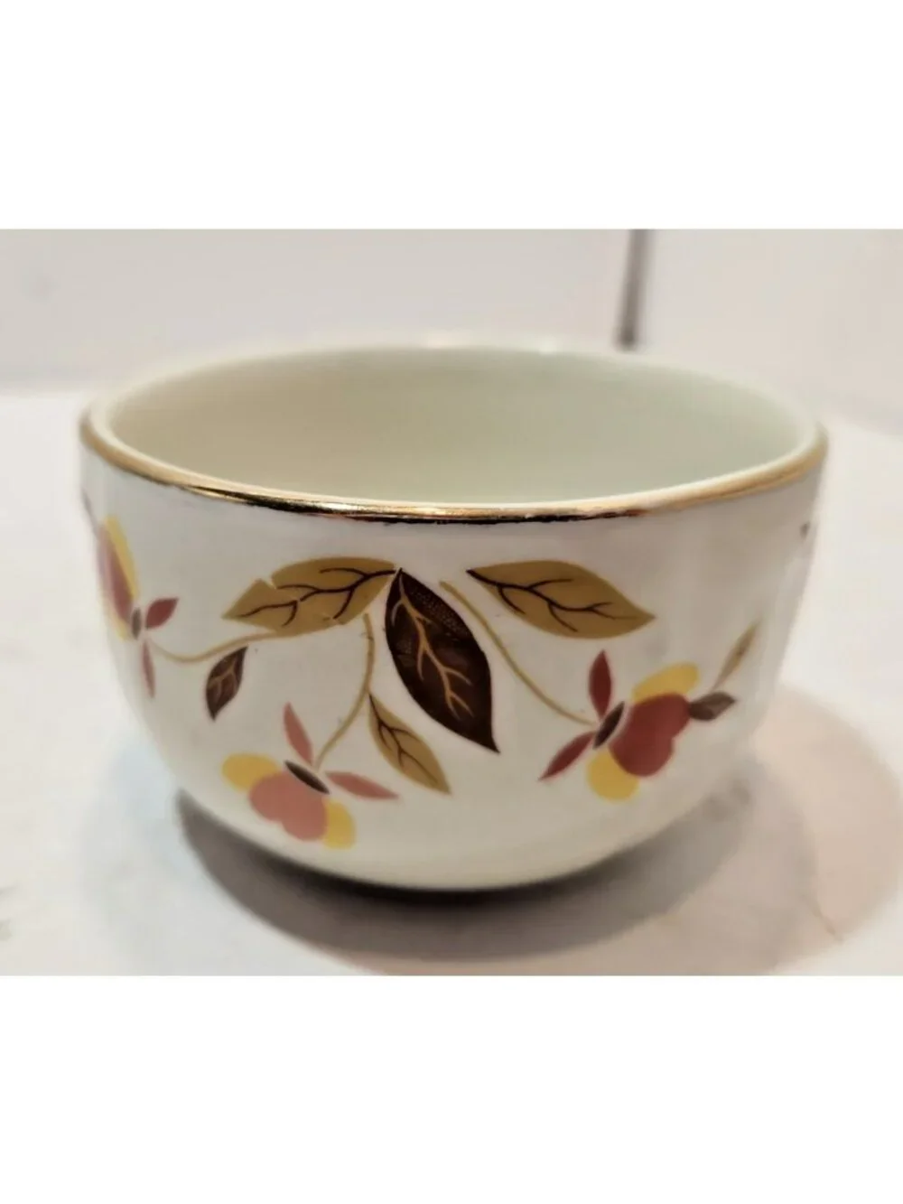 Vintage Hall Superior Jewel Tea Autumn Leaf Radiance Custard Cup Ramekin